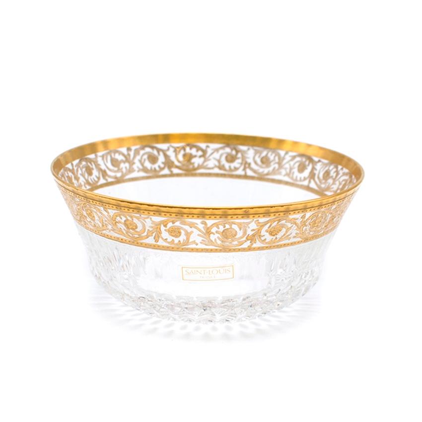 Saint-Louis Thistle gold open-shaped bowl. Inspired by the Art Nouveau movement. 

Diameter 11Cm