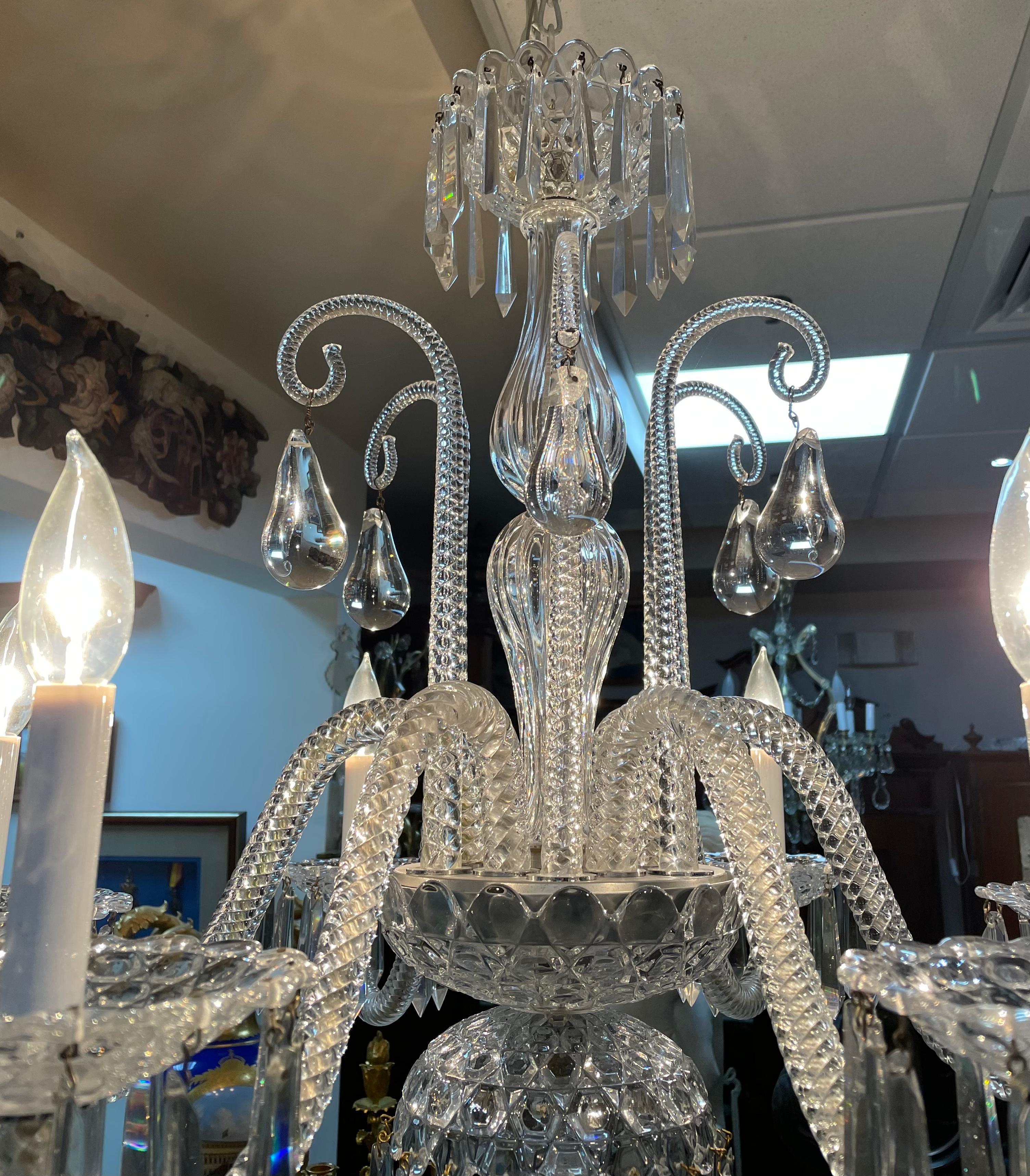 Other Saint Louis Hand Cut Crystal Large Chandelier  For Sale
