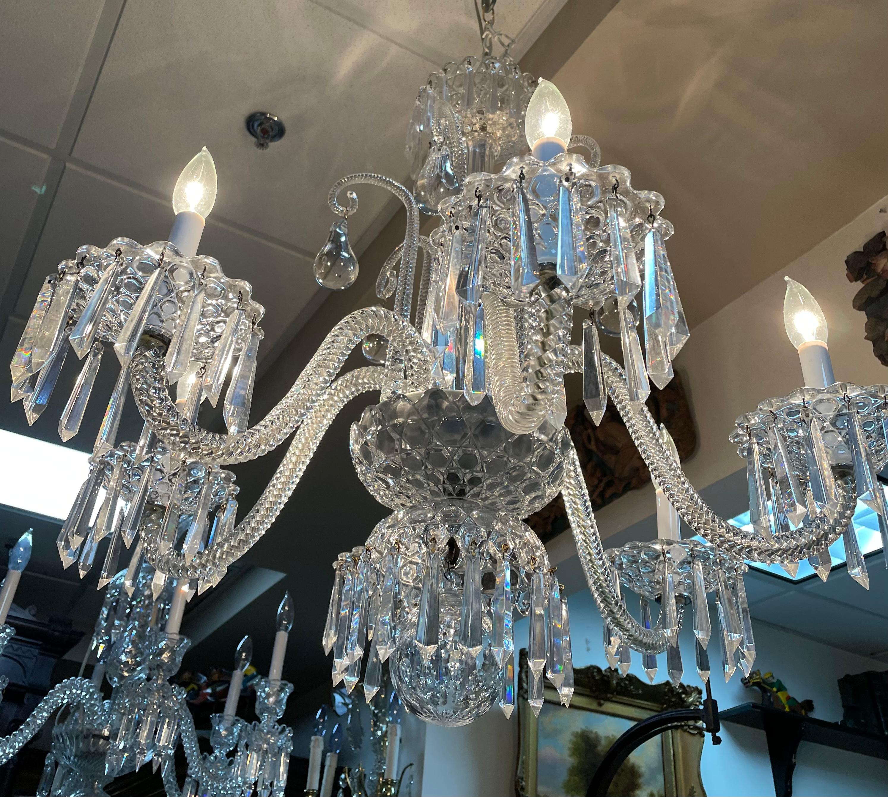Saint Louis Hand Cut Crystal Large Chandelier  In Good Condition For Sale In Guaynabo, PR