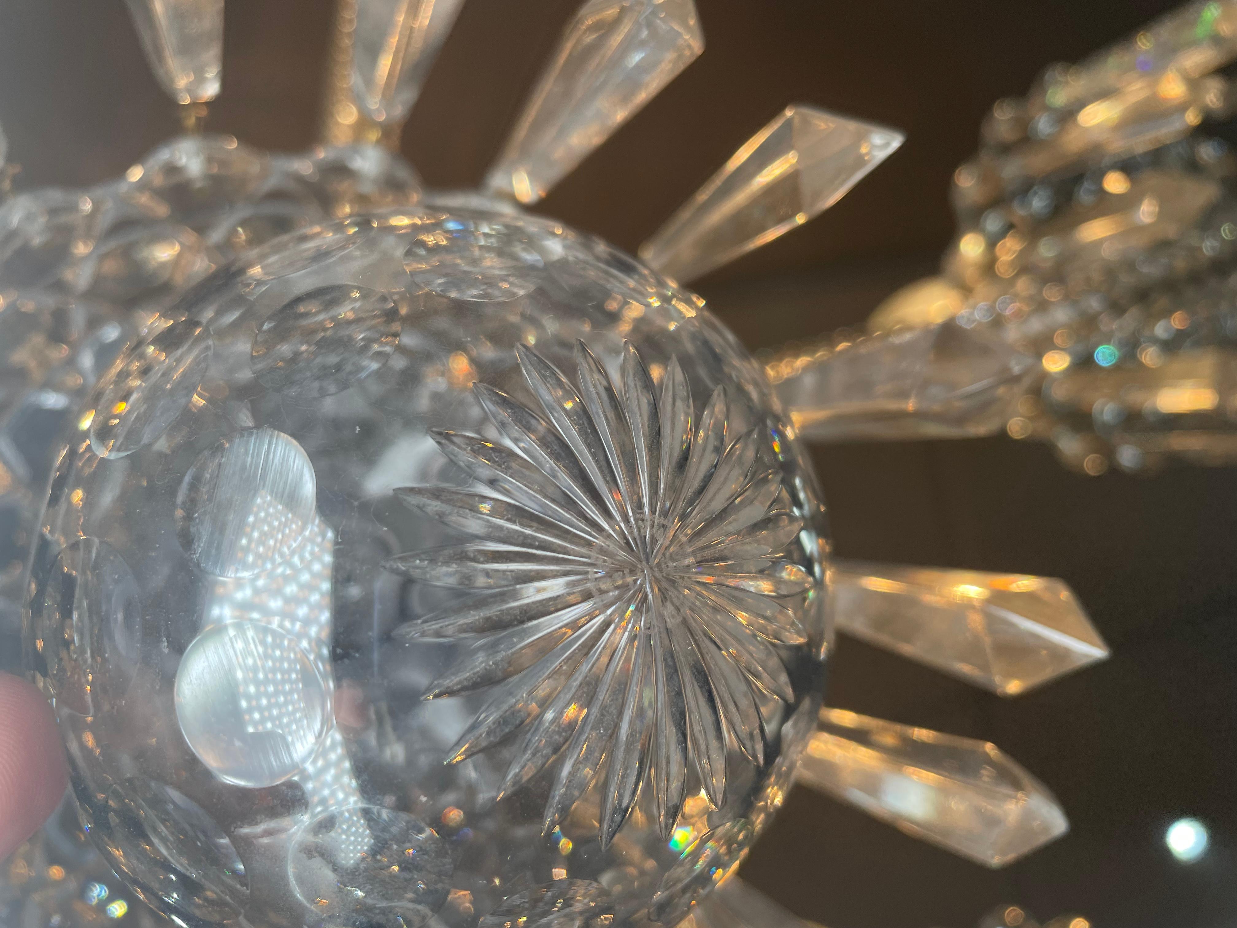 20th Century Saint Louis Hand Cut Crystal Large Chandelier  For Sale