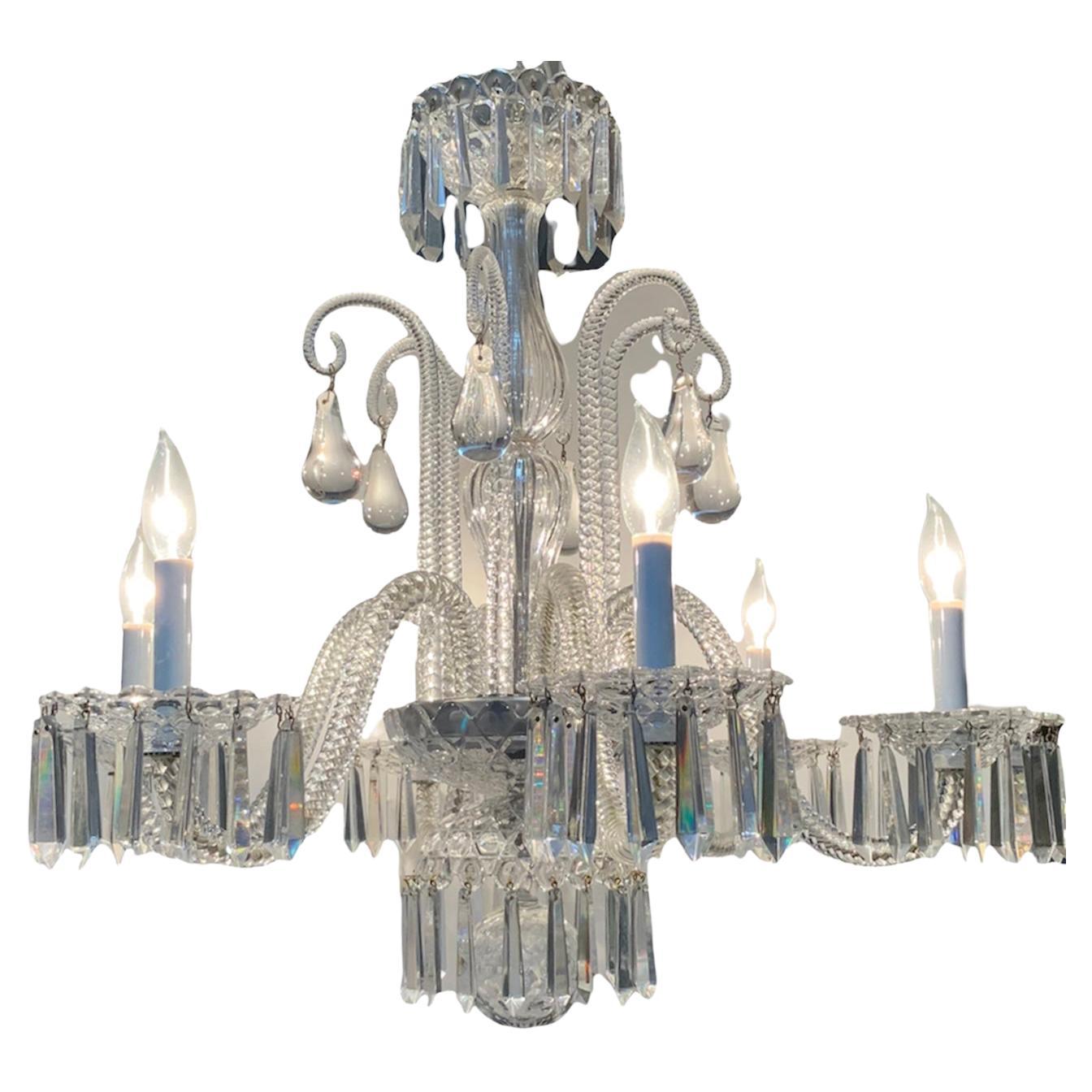 Saint Louis Hand Cut Crystal Large Chandelier For Sale at 1stDibs