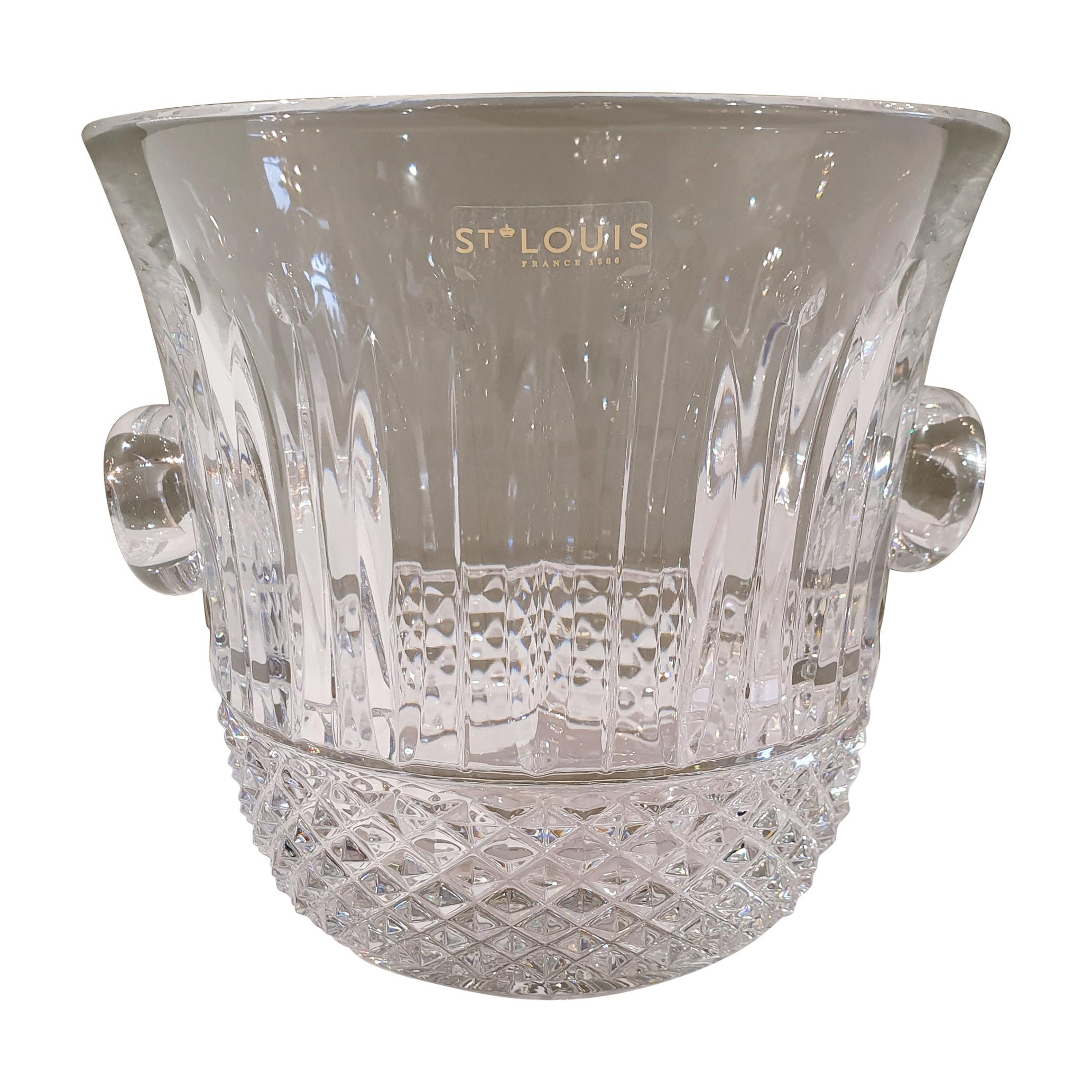 Saint Louis Handcut Crystal "Tommy" Ice Bucket France, Modern