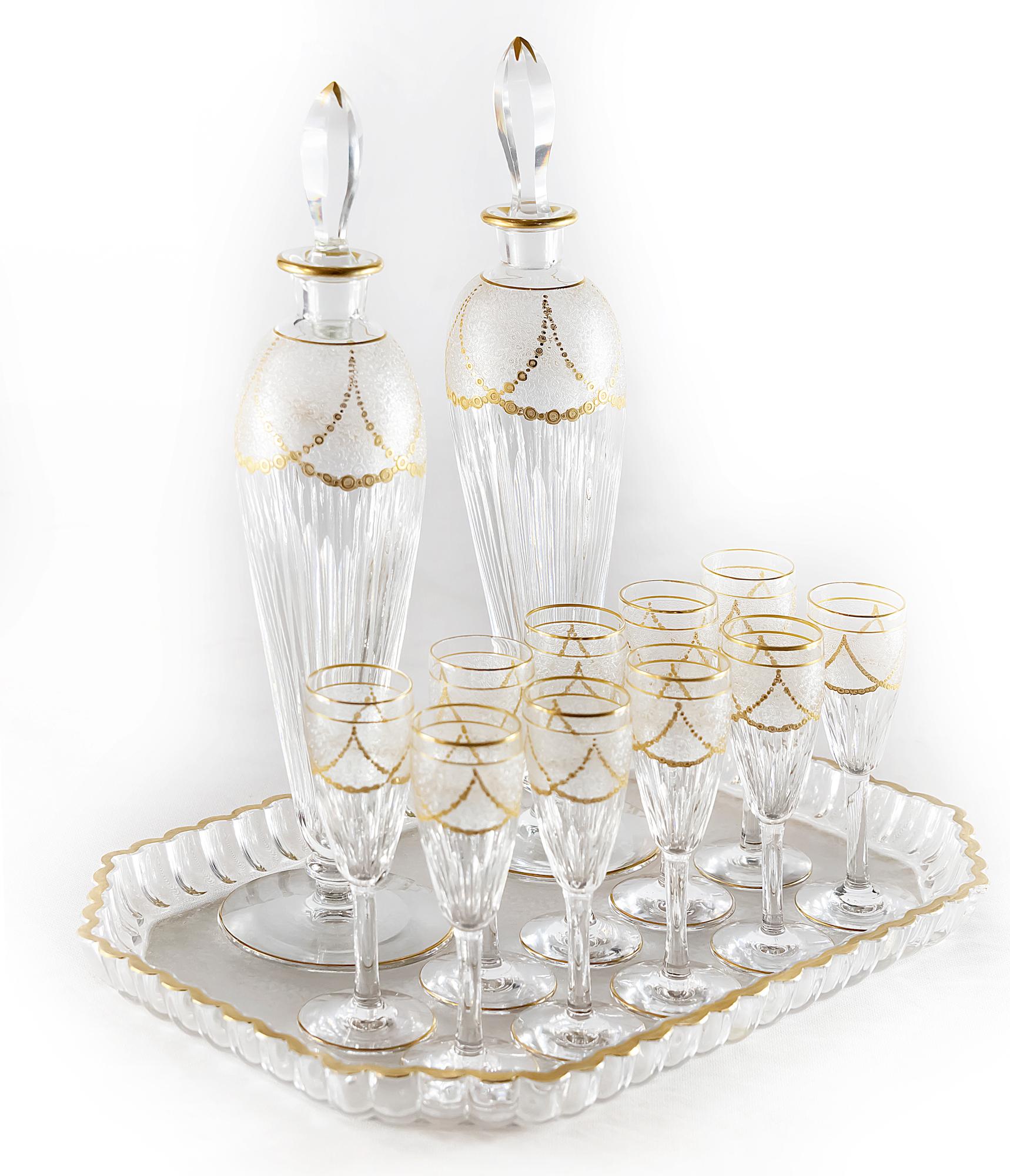 French Saint Louis Liqueur Set For Sale