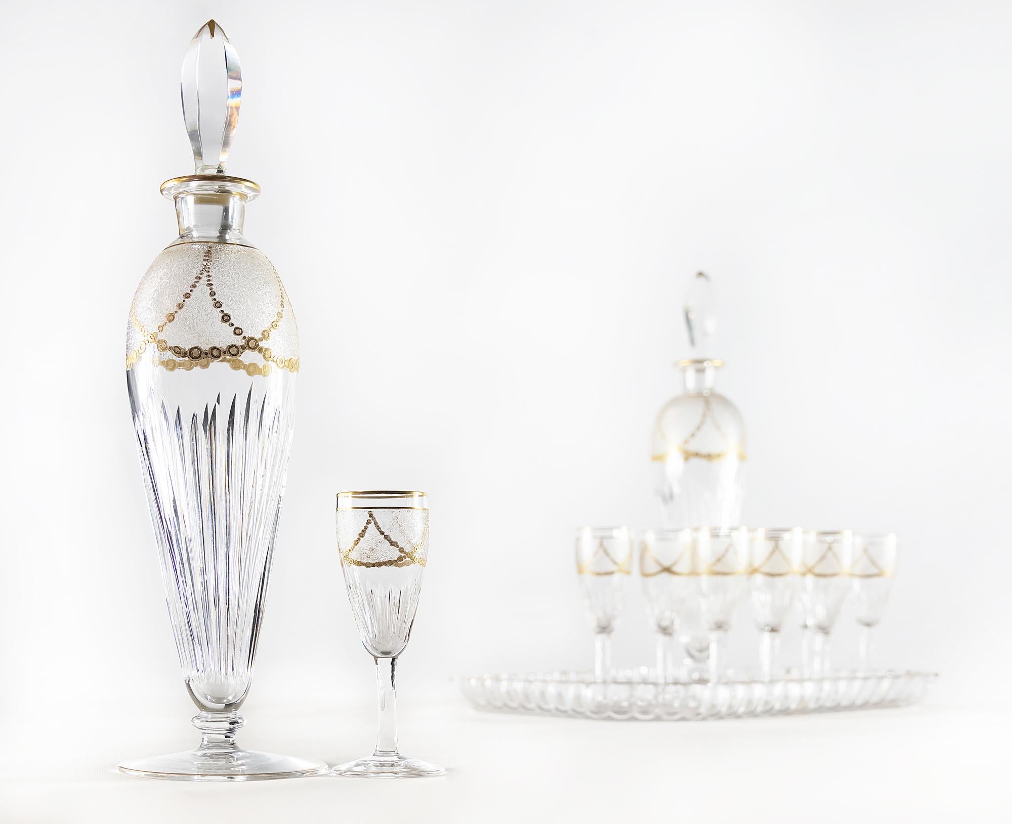 Saint Louis Liqueur Set In Good Condition For Sale In Vilnius, LT