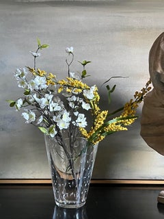 Saint-Louis Mouth Blown and Hand Cut, Scalloped Top Vase