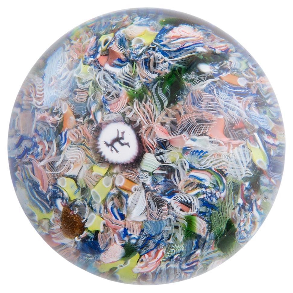 Saint Louis Briefbeschwerer Gridel Devil Millefiori Scramble um 1850 im Angebot