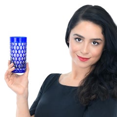 Saint-Louis Set of 12 Cobalt Blue Tumblers