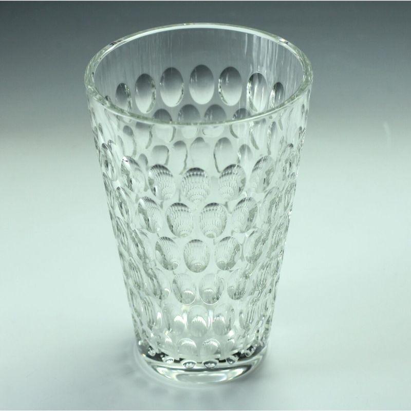 French Saint Louis 'St. Louis' Cristal France Cut Crystal Vase, Repeating Oval Design For Sale