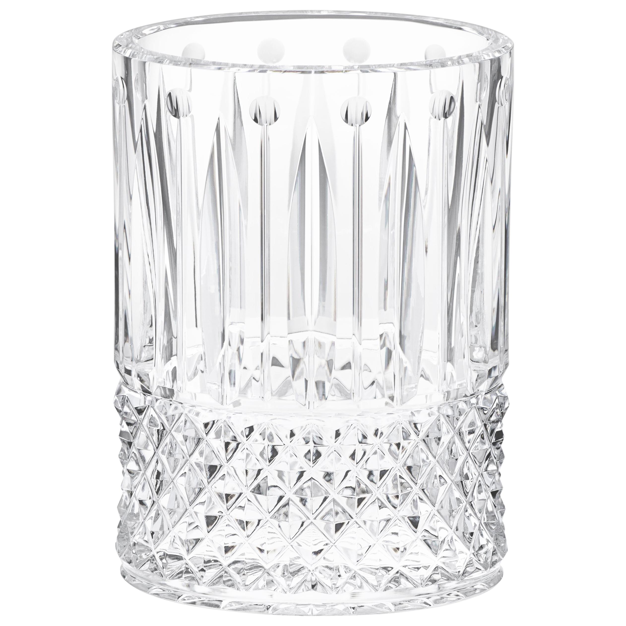 Saint-Louis Tommy Small Oval Crystal Vase in Clear For Sale