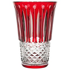 Saint-Louis Tommyssimmo Crystal Vase in Red