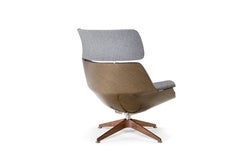 Saint Luc 'Coach 2' Lounge Chair in Fray Fabric with Headrest by J.M. Massaud