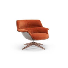 Saint Luc 'Coach 3' Lounge Chair in Orange Fabric by J.M. Massaud