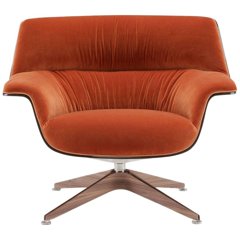 Saint Luc ''Coach 3'' Lounge Chair in Orange Fabric by J.M. Massaud For  Sale at 1stDibs