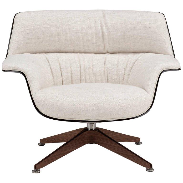 Saint Luc 'Coach' Lounge Chair in White by J.M. Massaud For Sale