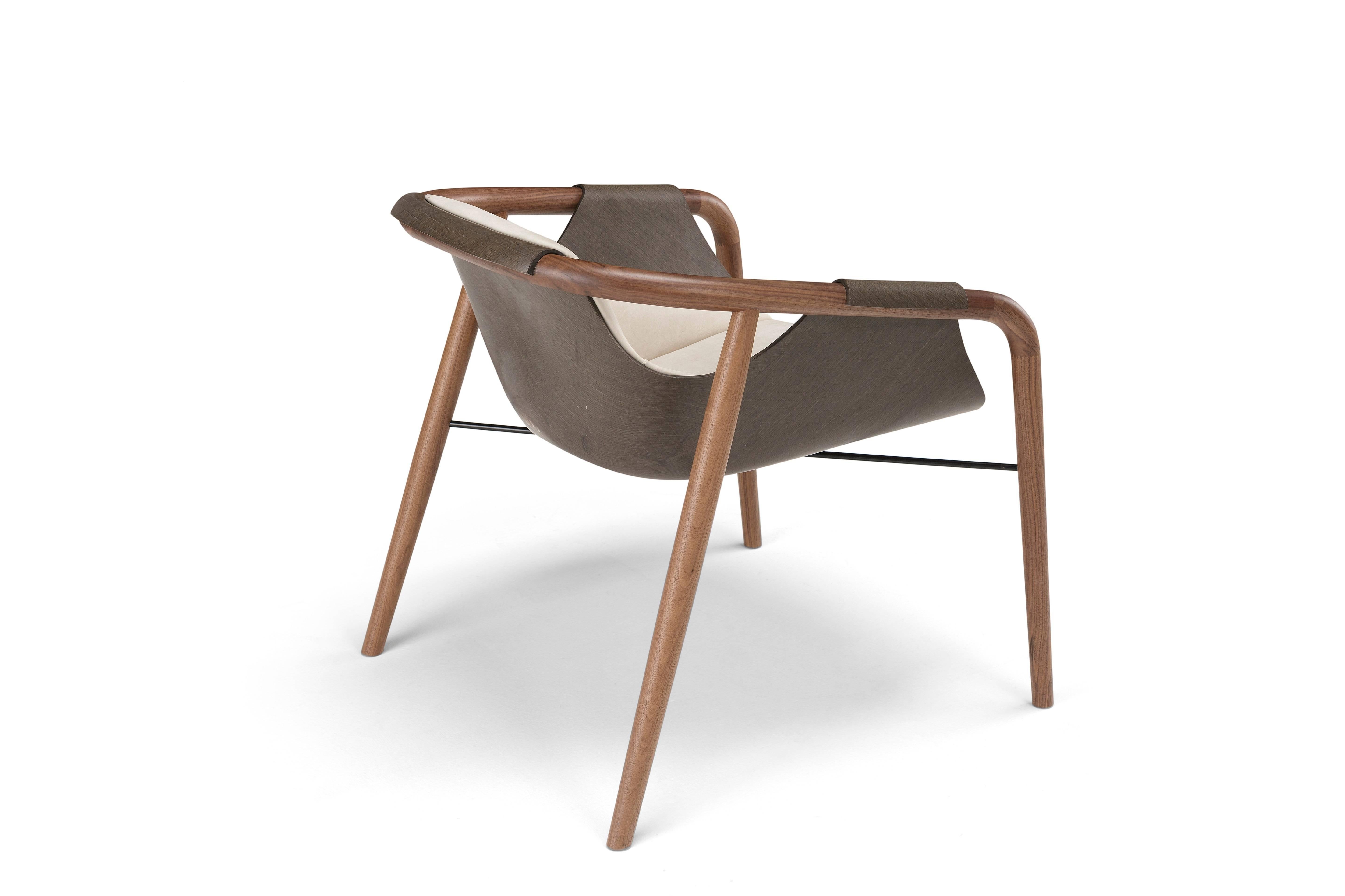 Modern Saint Luc 'Hamac' Armchair in Ivory by J.P. Nuel For Sale