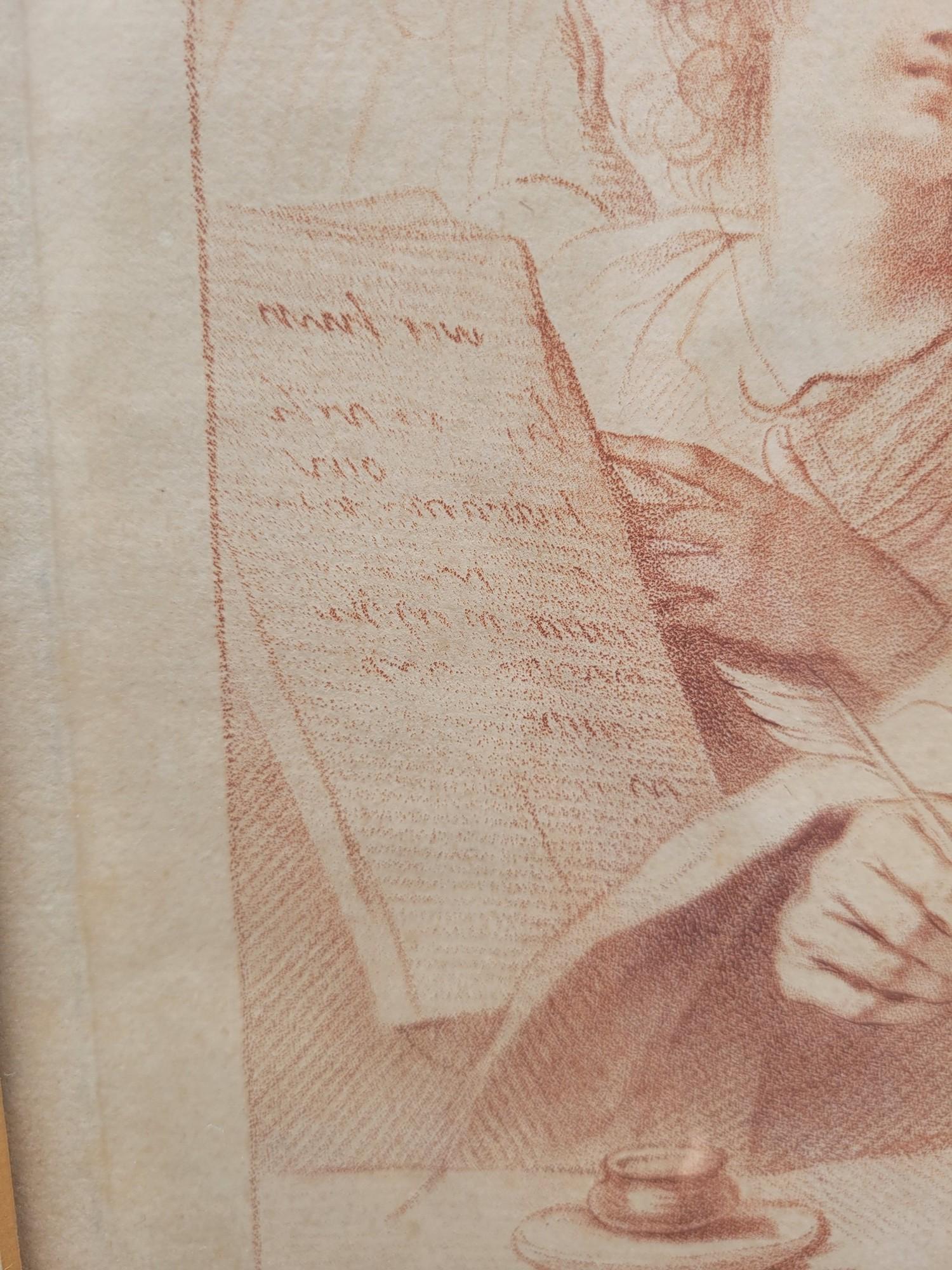 Saint Matthew And The Angel, Gravur nach Le Guercin, 18. Jahrhundert im Angebot 1