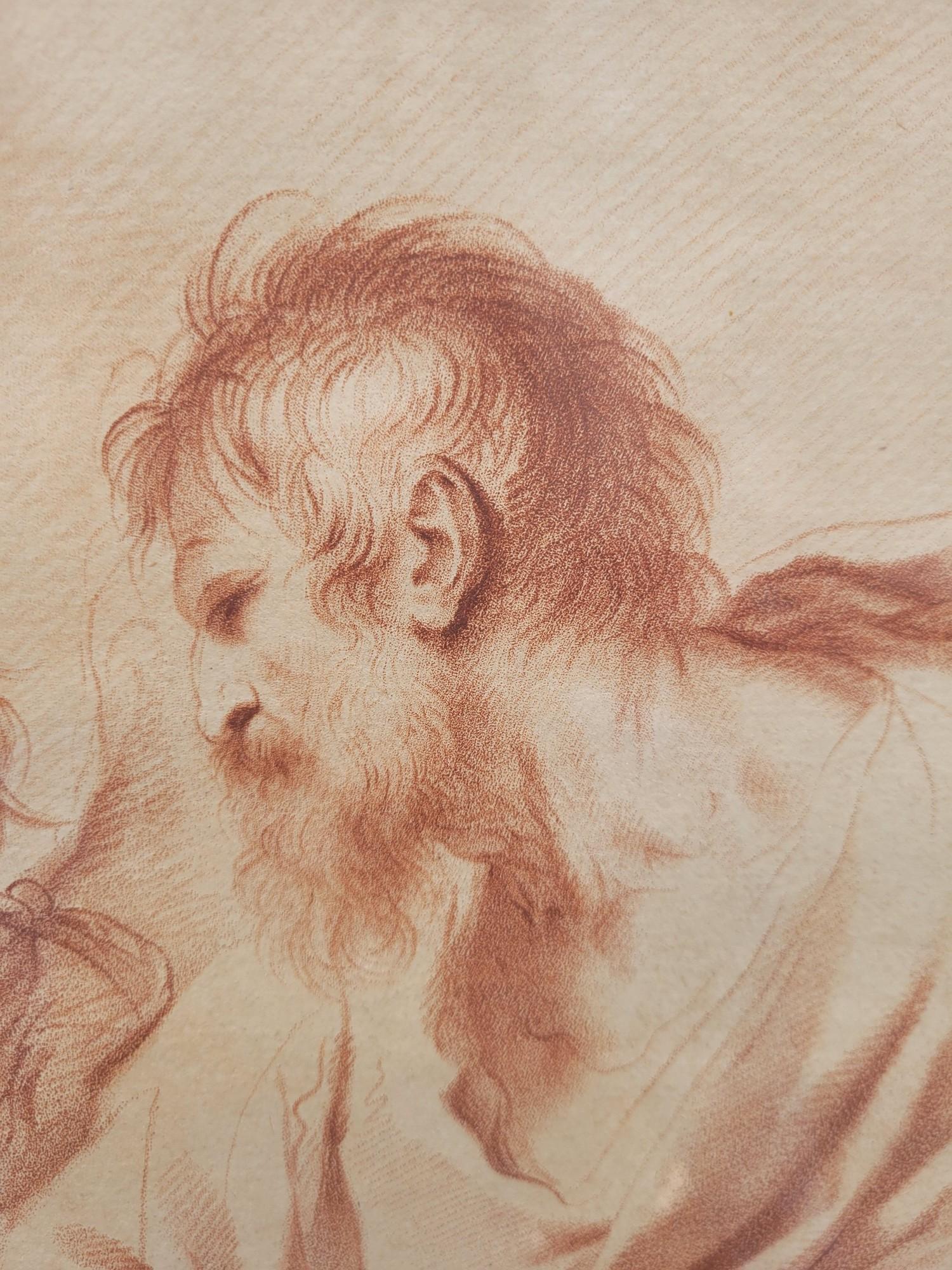 Saint Matthew And The Angel, Gravur nach Le Guercin, 18. Jahrhundert im Angebot 2