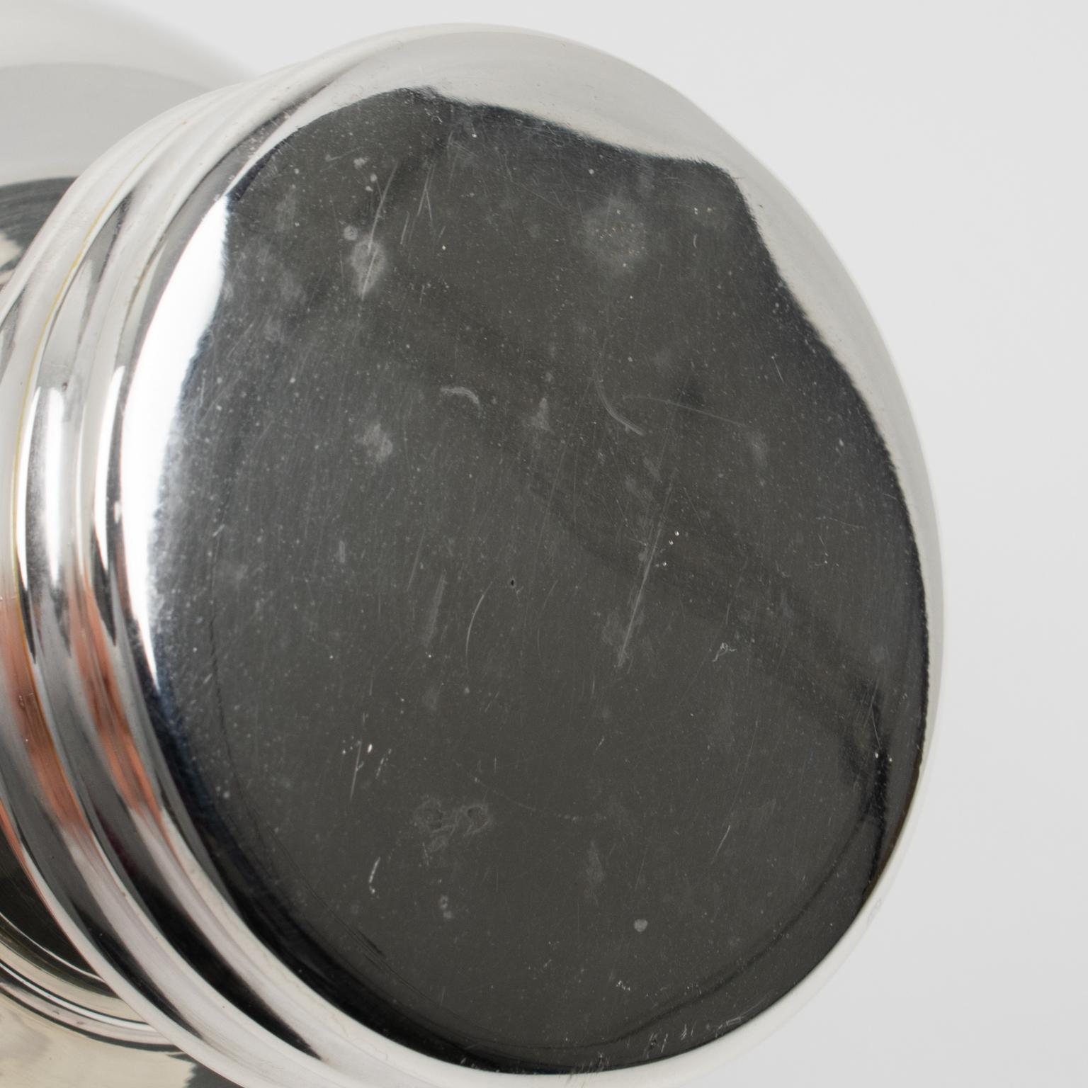 Metallo Saint Medard, Shaker da cocktail in argento Art Deco, Francia, anni '40 in vendita