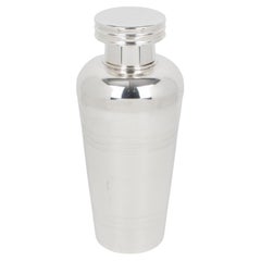 Saint Medard, Art Deco Silver Plate Cocktail Shaker, France 1940s