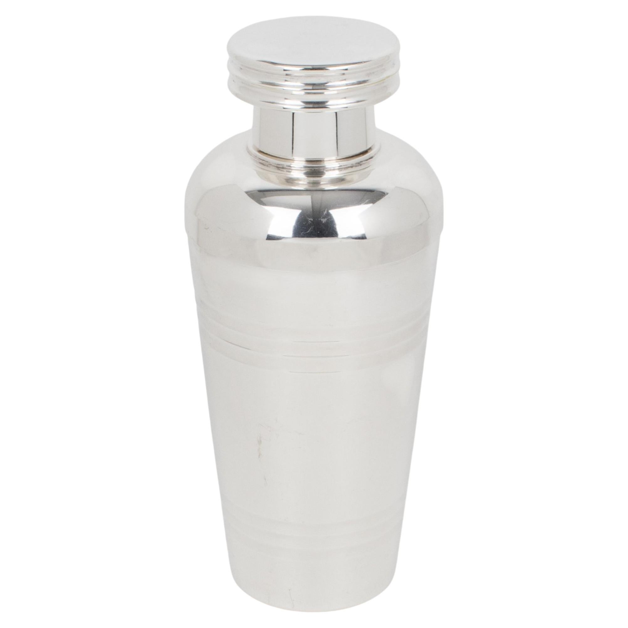 Saint Medard, Art Deco Silver Plate Cocktail Shaker, France 1940s For Sale