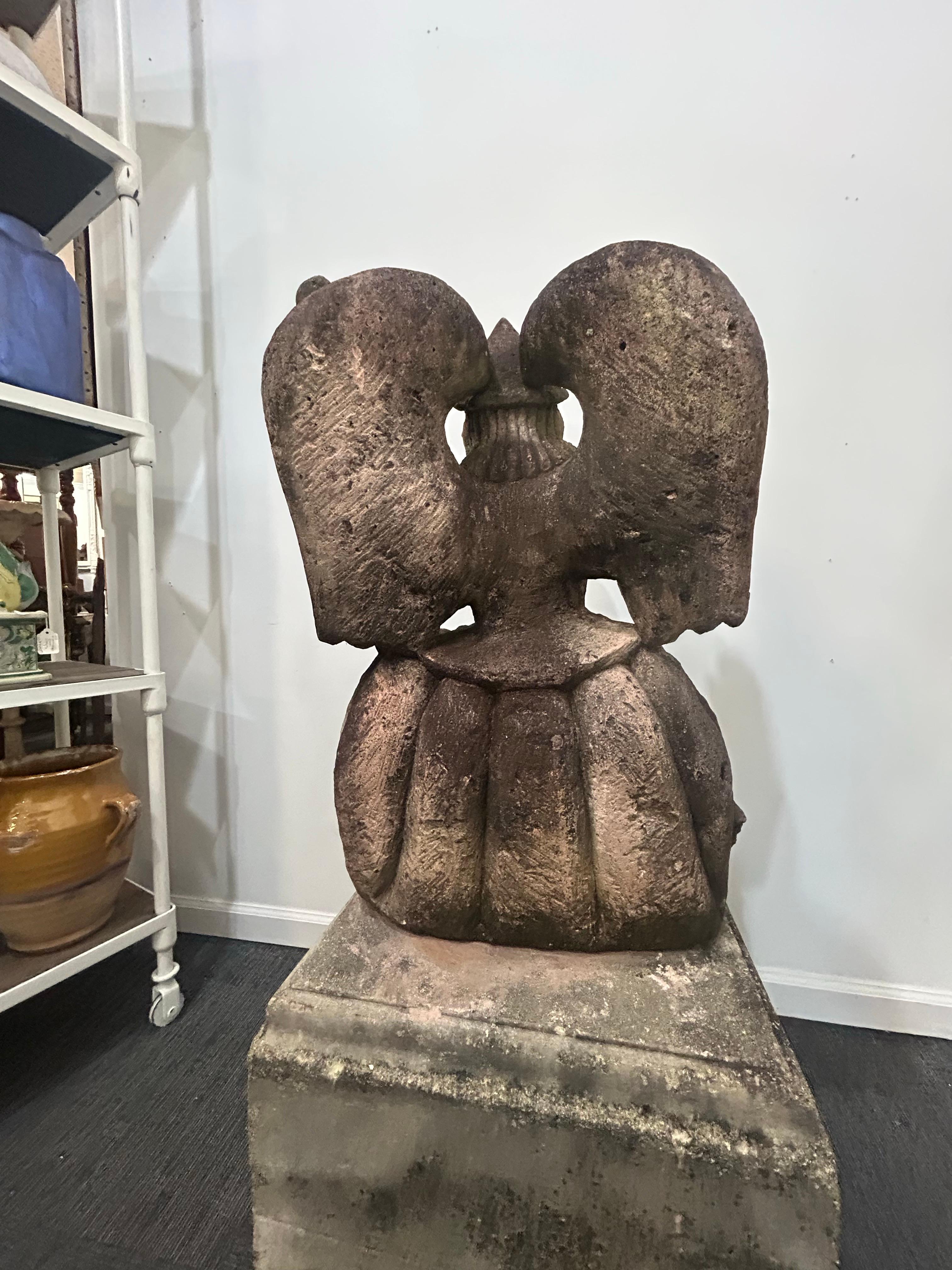 Saint Michael large cast Stone  garden figure For Sale 9