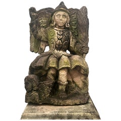 Saint Michael large cast Stone  garden figure