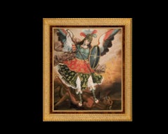 Saint Michael the Archangel, after Spanish Colonial Oil Painting, Cuzco School