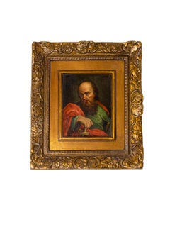 Saint Paul Barock Gemälde, Öl auf Kupfer, Italienisch, 18. Jahrhundert, Religiöse Kunst