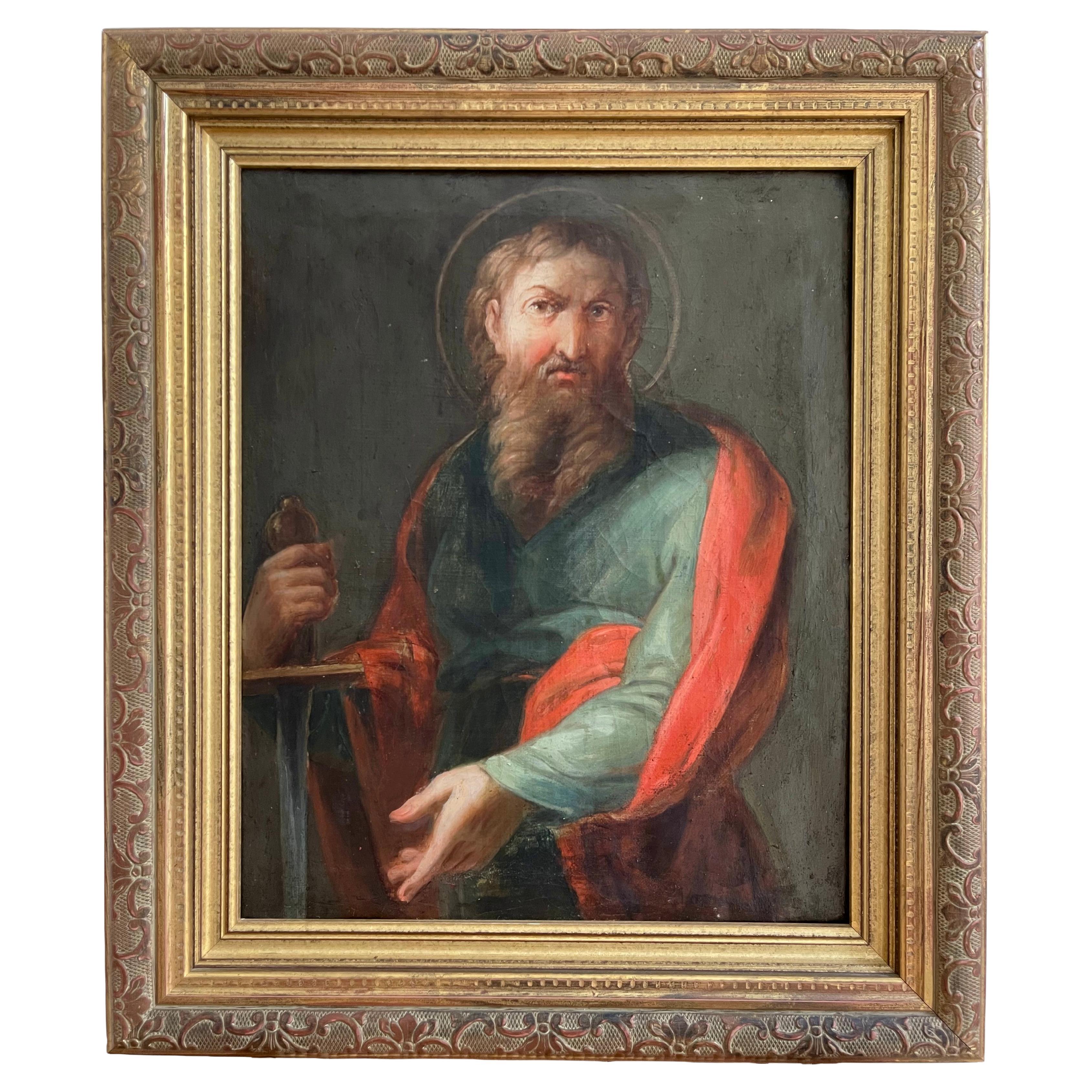 Saint Paul, Oil on Canvas, 19th Century For Sale