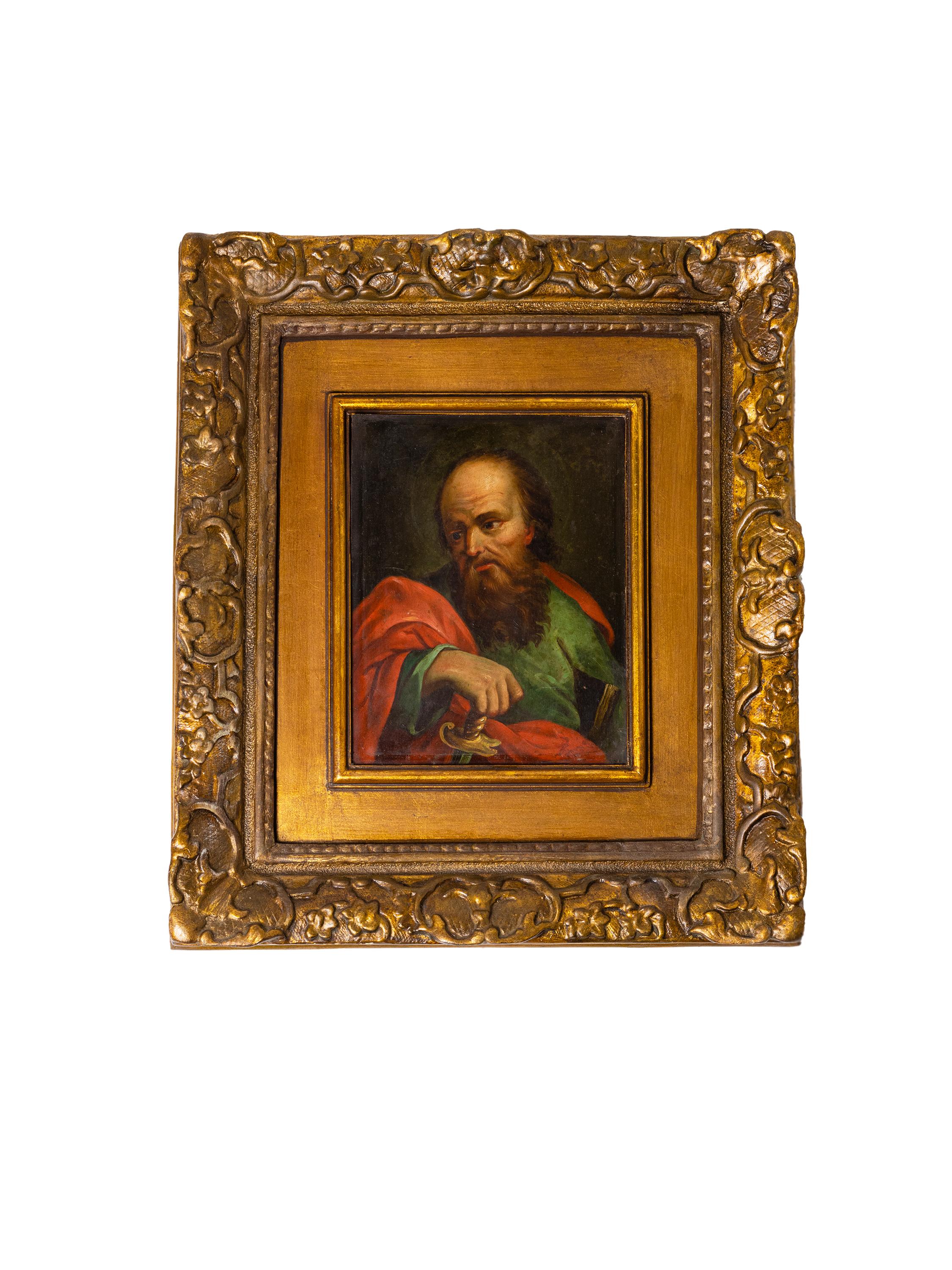Barocco Dipinto religioso di San Paolo, Olio su tela, Scuola italiana, XVIII secolo in vendita