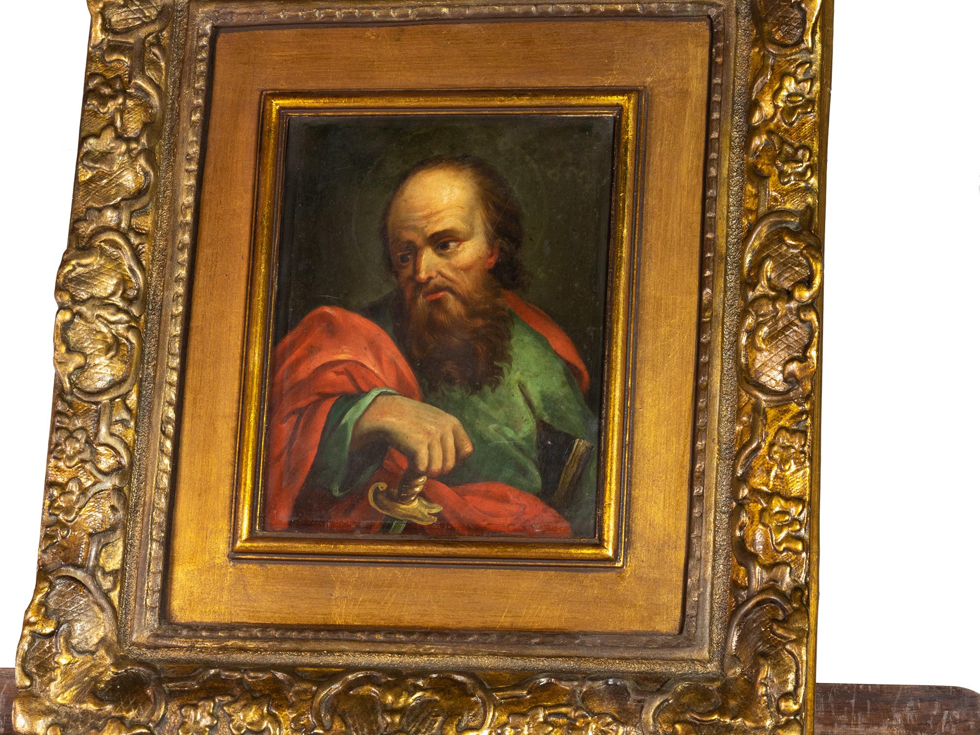 Religiöses Gemälde des Heiligen Paul, Öl auf Cooper, Italienische Schule, 18. Jahrhundert (Barock) im Angebot