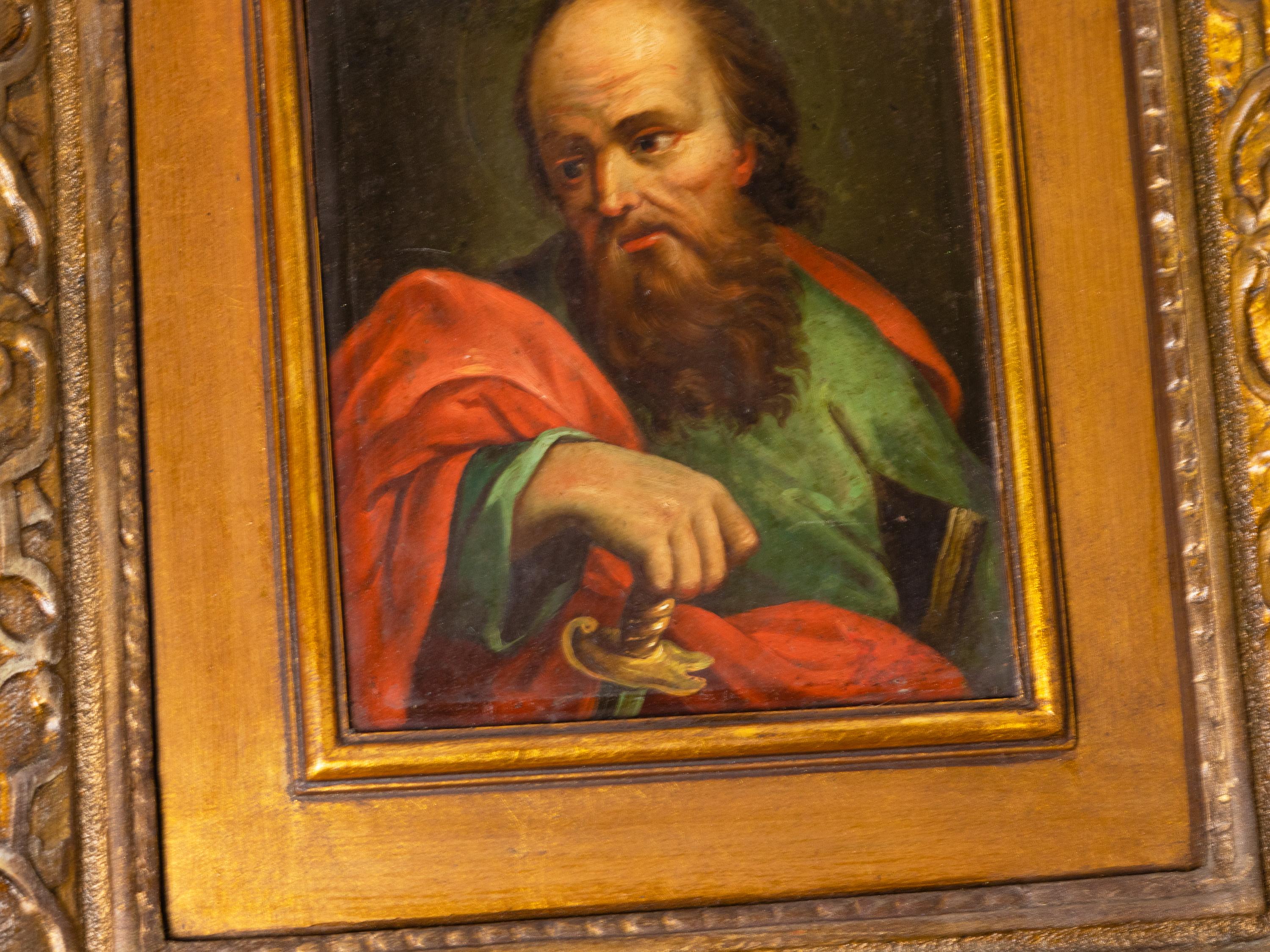 Italiano Dipinto religioso di San Paolo, Olio su tela, Scuola italiana, XVIII secolo in vendita