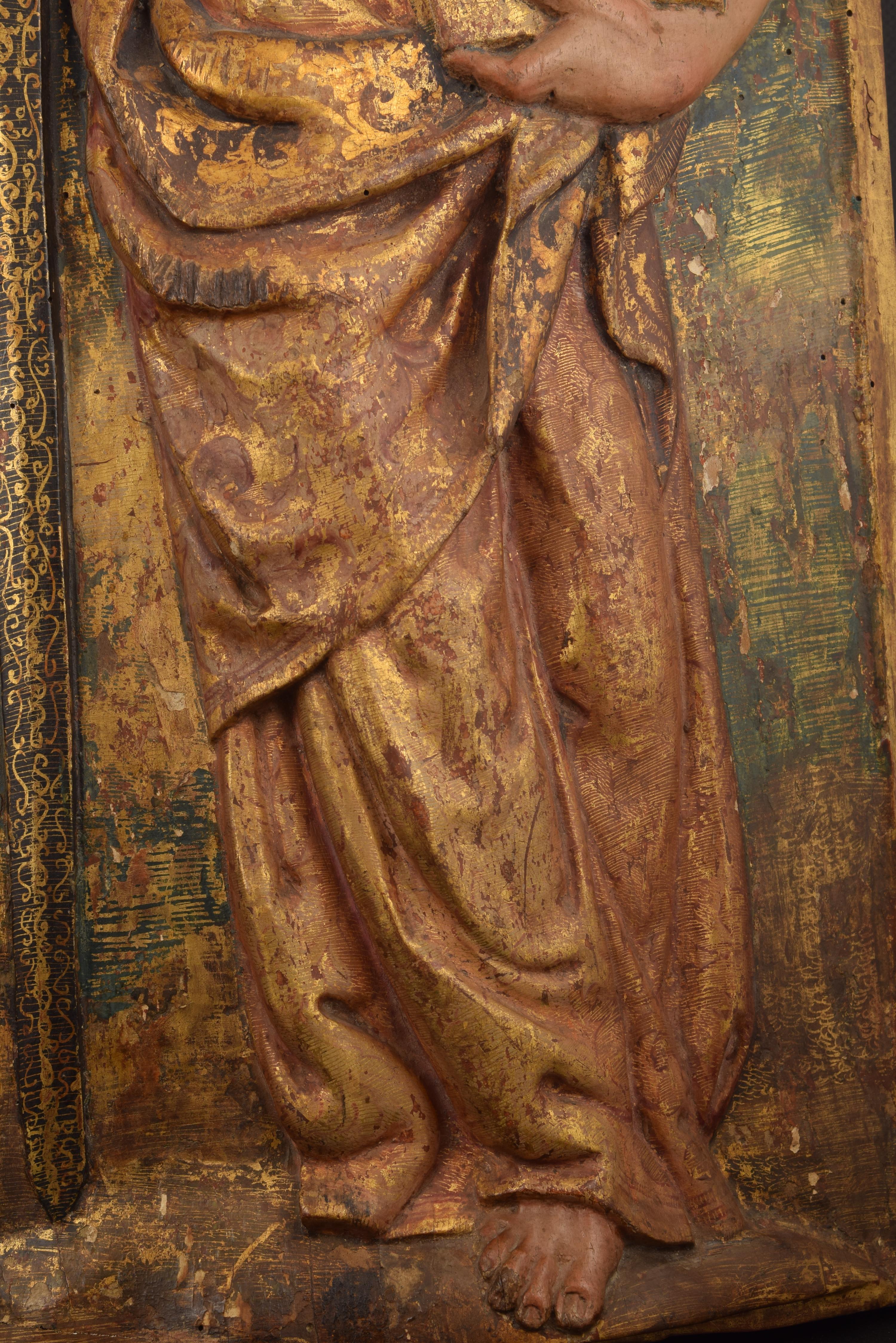 “Saint Peter” and “Saint Paul”, Polychromed Wood Relief, Spain, 16th Century 1