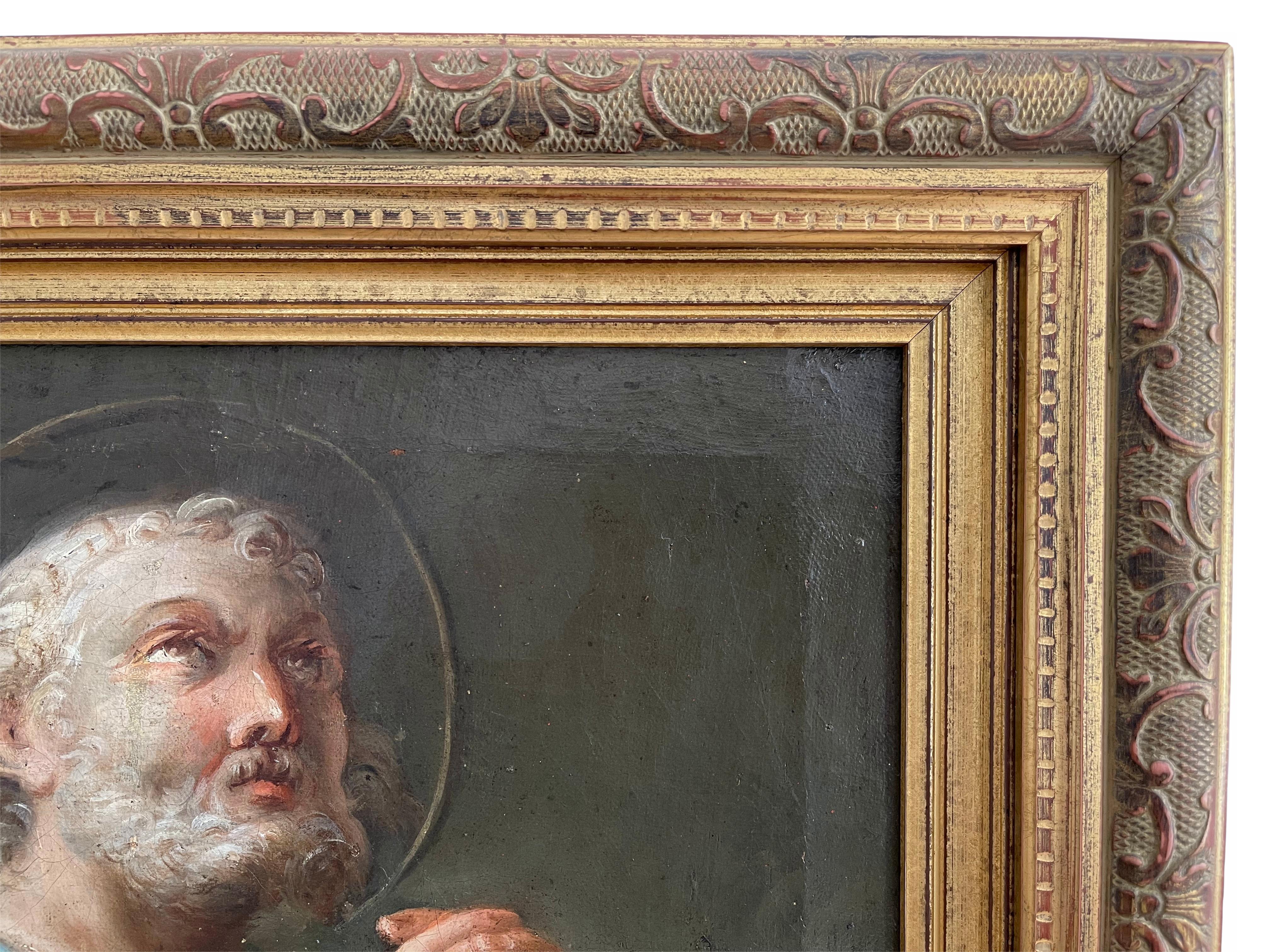 Saint Peter, Oil on Canvas, 19th Century For Sale 2