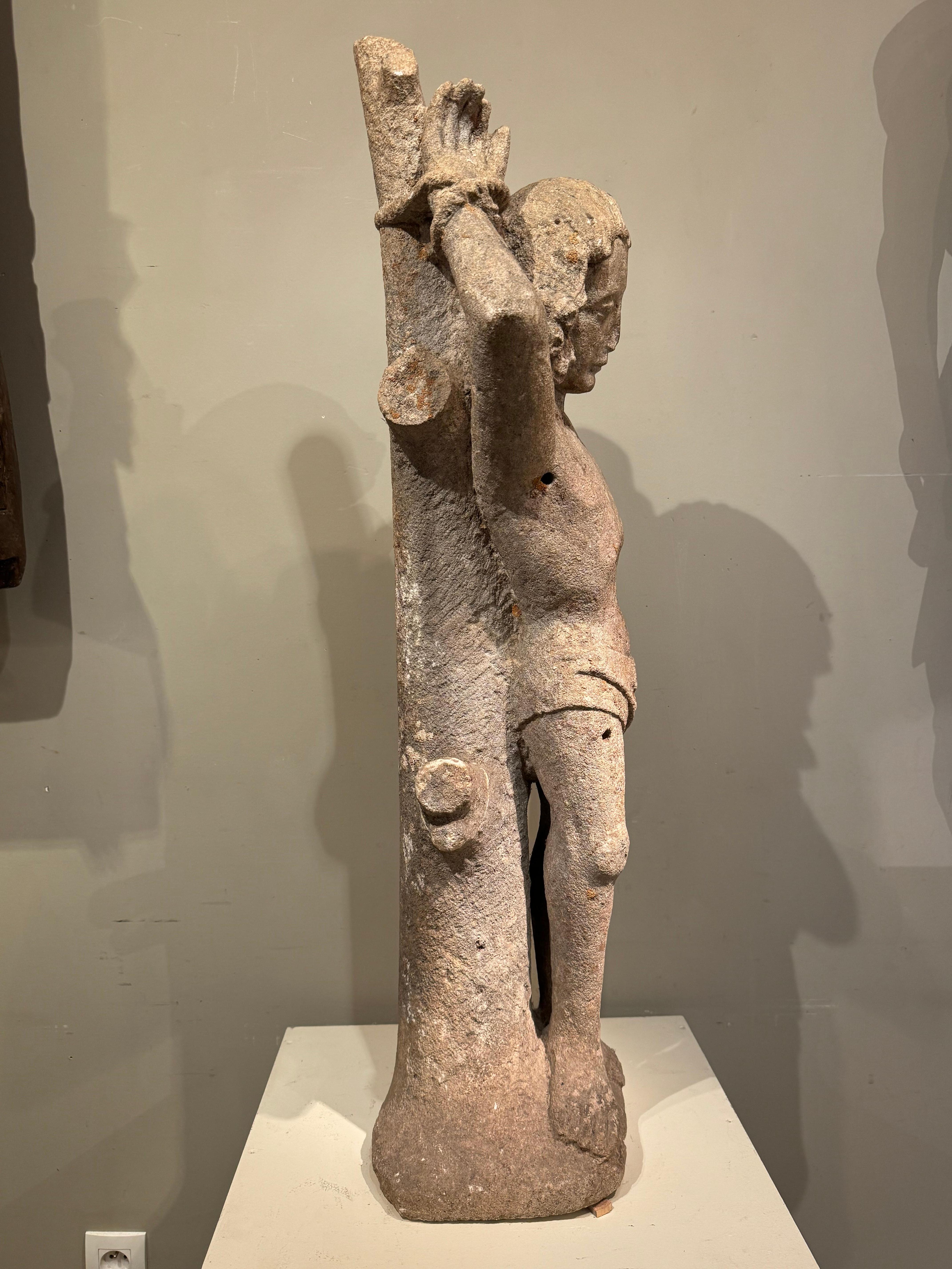 Saint Sebastian, Stein, Frankreich, spätes 15. Jahrhundert. 2