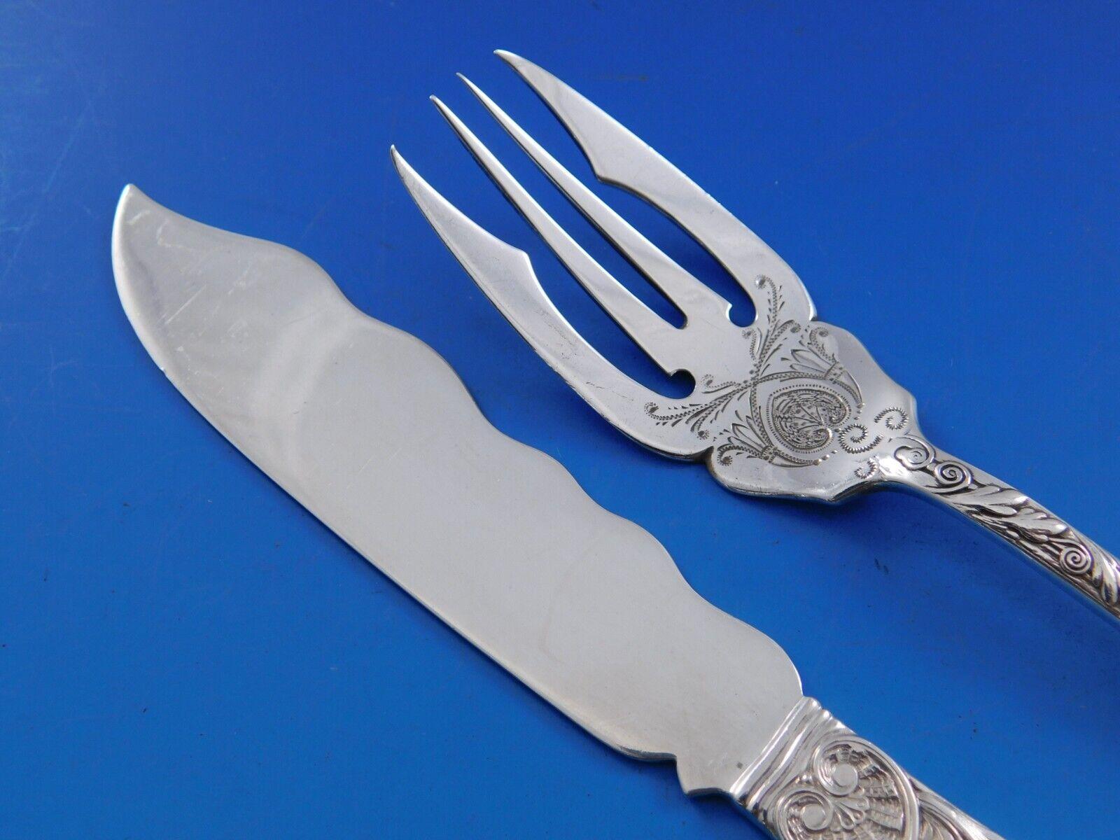 Argento 925 Saint Cloud by Gorham Set di posate in argento sterling per il pesce 26 pezzi in vendita