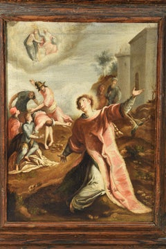 Saint Stephen, Oil on Canvas, 17th Century, After Aegidius Sadeler's Engraving