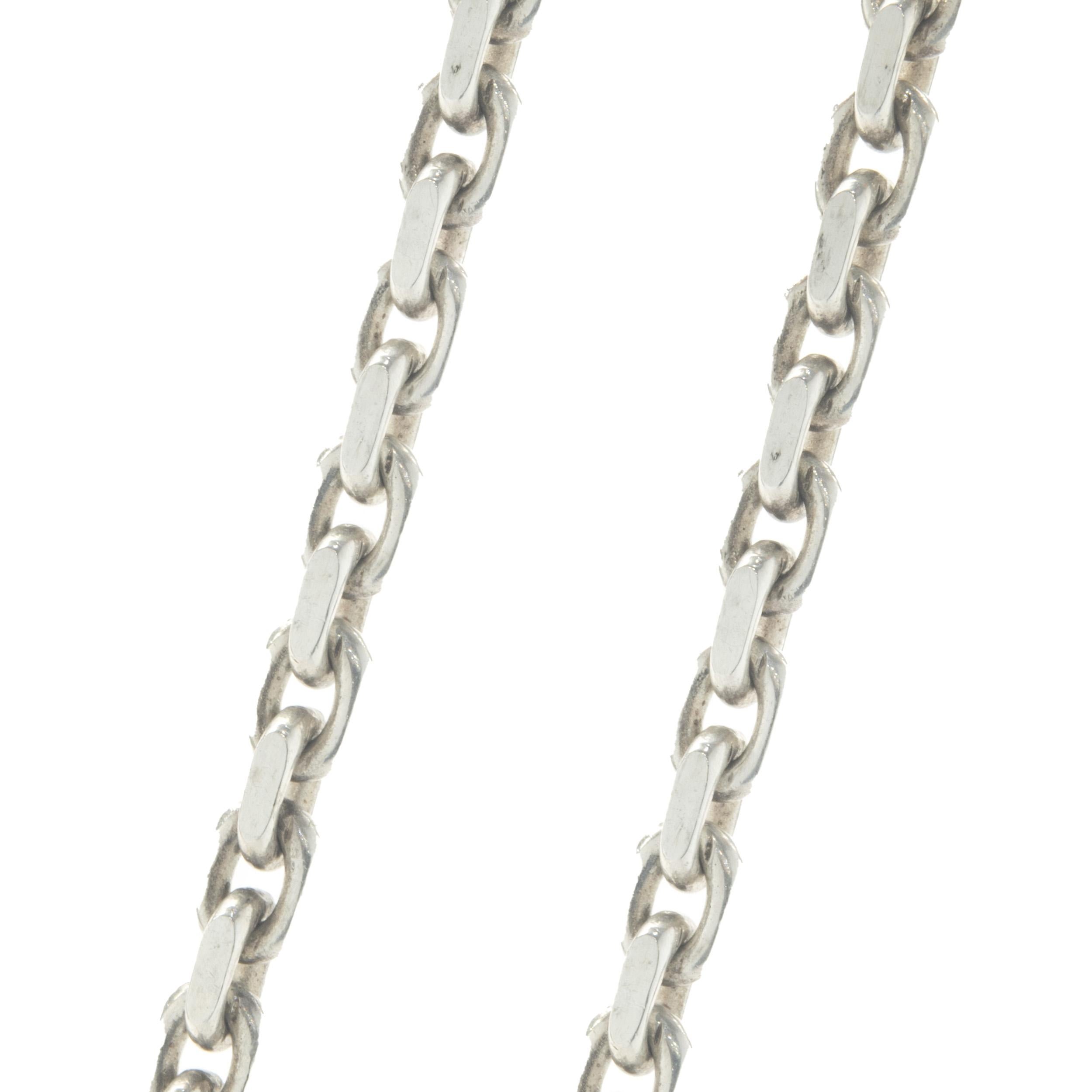 Designer: Saint
Material: Sterling silver / 14K yellow gold
Weight: 33.68 grams
Dimensions: necklace measures 25-inches