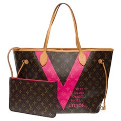 Saint Tropez rose vif édition limitée Louis Vuitton Neverfull Fourre-tout