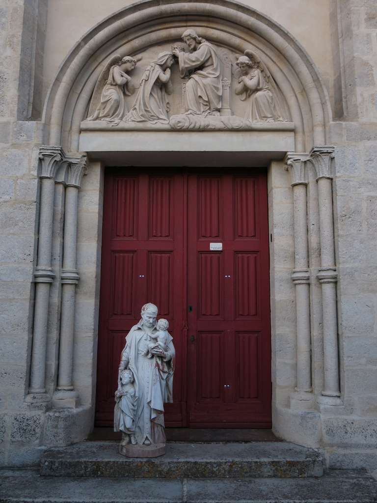 Terracotta Statue Saint Vincent de Paul Style in Terra-Cotta 20th Century For Sale