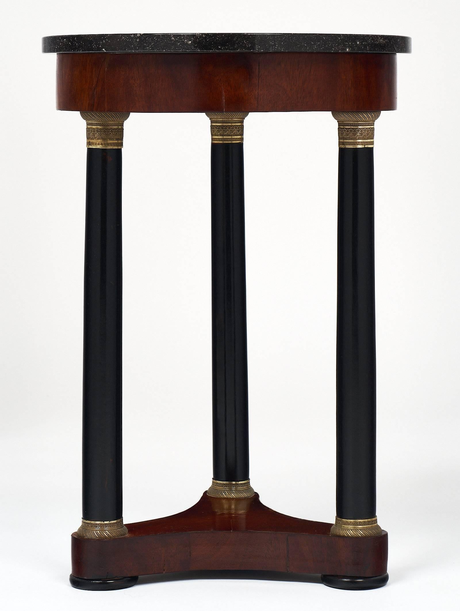 Early 20th Century Sainte Anne Marble Topped Empire Style Side Table