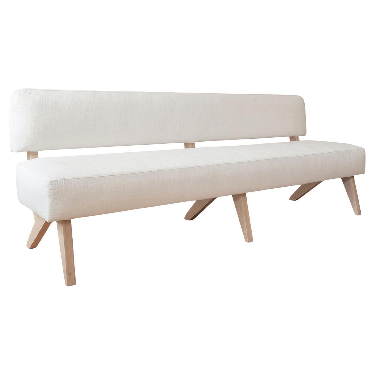 Banc de salle à manger blanc Sainte Maxime de la Collezione Riviera en vente