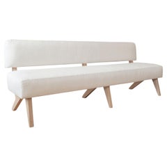 Panca da pranzo bianca Sainte Maxime della Collezione Riviera