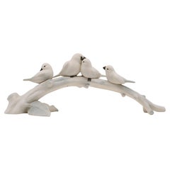 Sainte-Radegonde Art Deco Ceramic Host of Sparrows 1920
