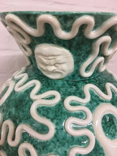 Sainte Radegonde Art Deco Ceramic Vase, circa 1930-1950