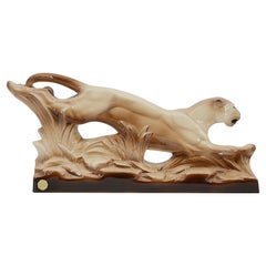 Sainte-Radegonde French Art Deco Ceramic Panther, 1920