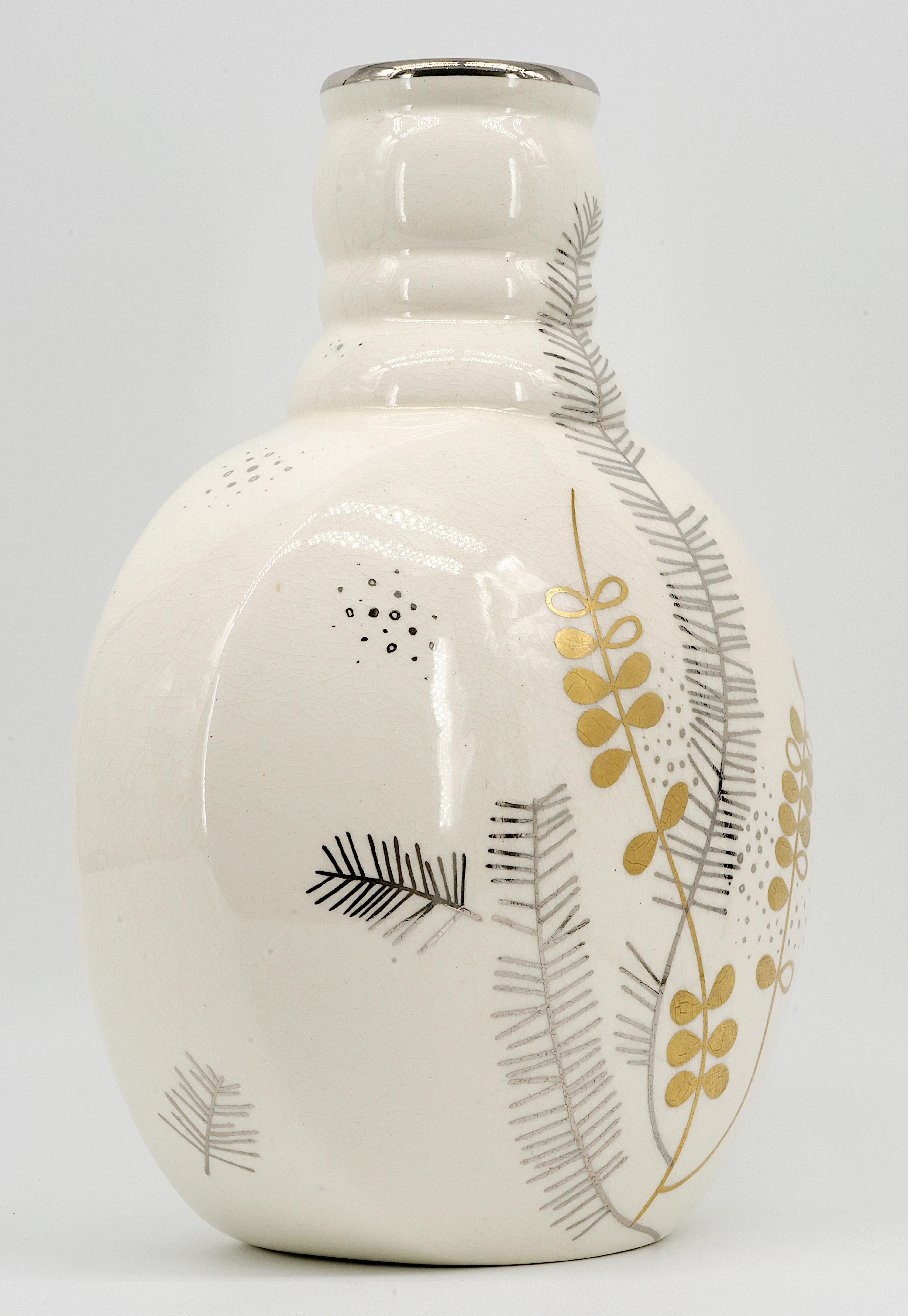 Sainte-Radegonde, French Art Deco Vase, 1930s In Excellent Condition For Sale In Saint-Amans-des-Cots, FR