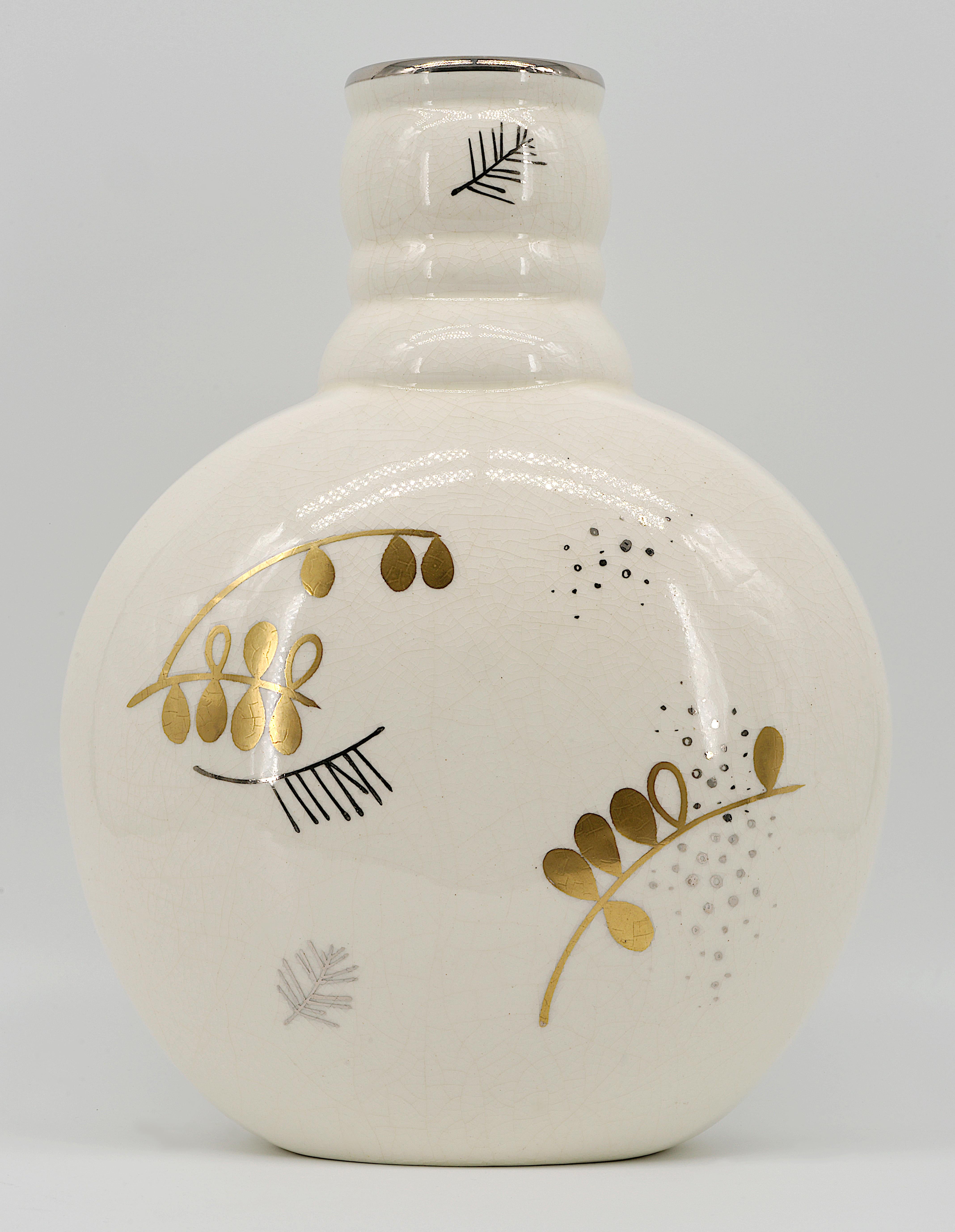 Ceramic Sainte-Radegonde, French Art Deco Vase, 1930s For Sale
