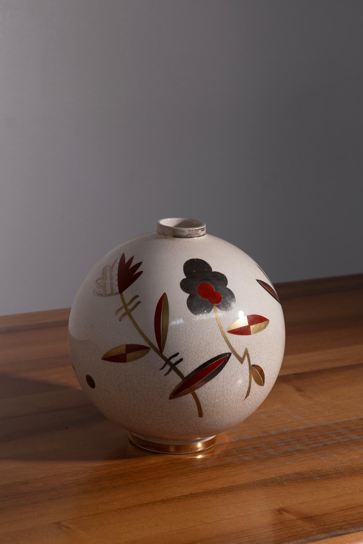Mid-Century moderno Sainte Radegonde French Art Deco vase in vendita