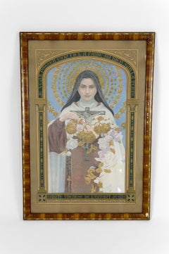 Sainte Thérèse of Lisieux Litografia di Edgar Maxence, 1927